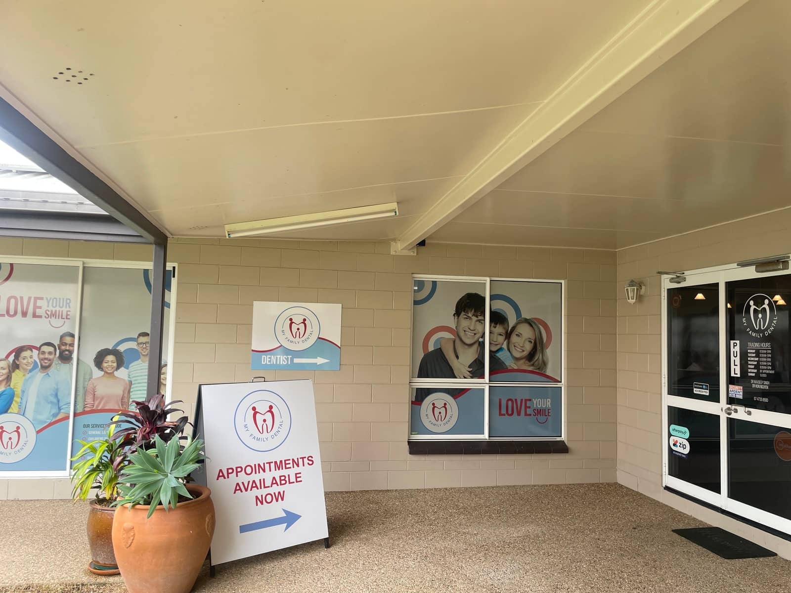 My Family Dental Kirwan clinic entrance on Thuringowa Drive